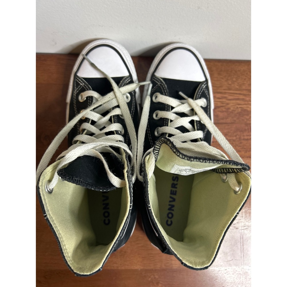 Converse Black Chuck Taylor High Top Shoes Womens 6 Mens 4 - Picture 3 of 8
